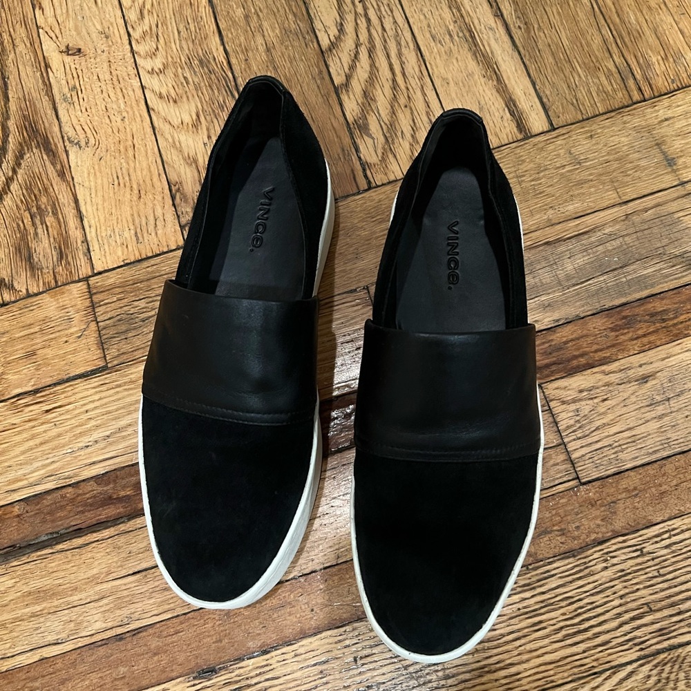 Vince Ward Suede Leather Slip-on Platform